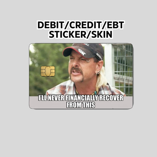 Tiger, King Sticker, Funny Credit Card Skin, Card Wrap Sticker, Debit card skin, debit card sticker,  EBT Card sticker, financially recover