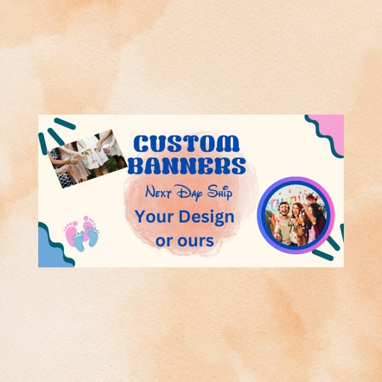 Birthday Banner, First Birthday Custom Banner, Vinyl banner, Paper banner, indoor outdoor, birthday party, Next Day Shipping, firstbirthday